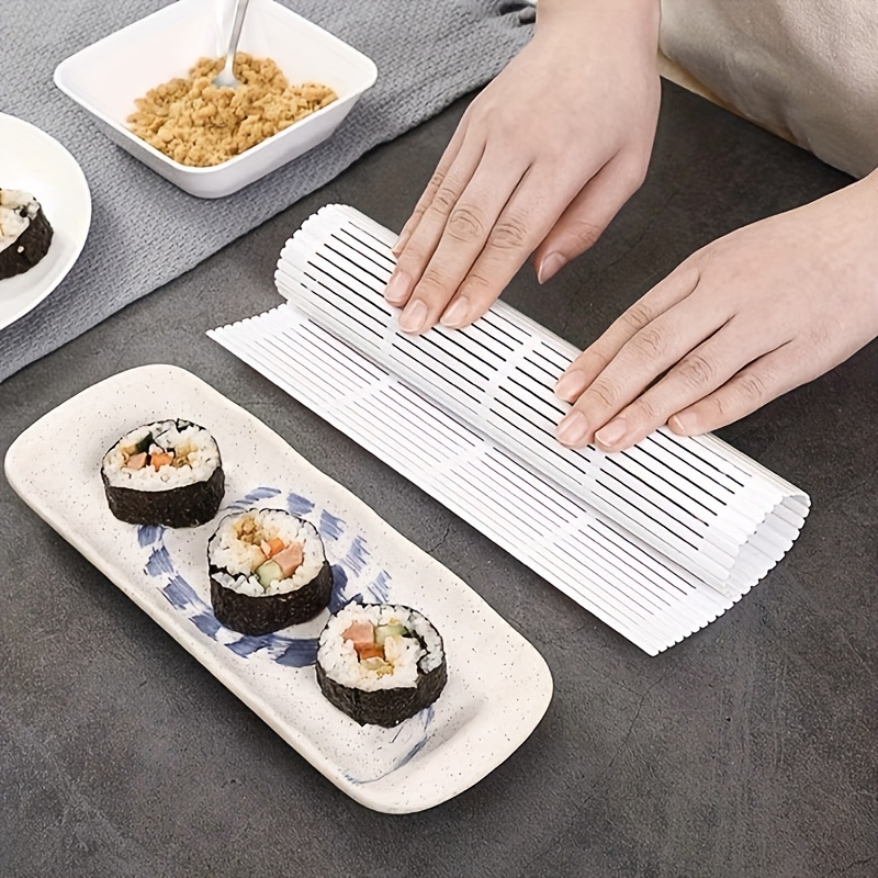 1pc Bamboo Sushi Rolling Mat, Sushi Curtain, Seaweed And Rice Roll