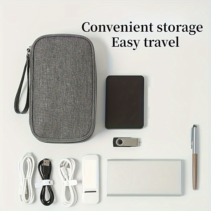 Electronics Travel Organizer Storage Bag Waterproof Carrying Case, Electronics Accessories Bag, Compact Cable Organizer, Portable Cord Organizer