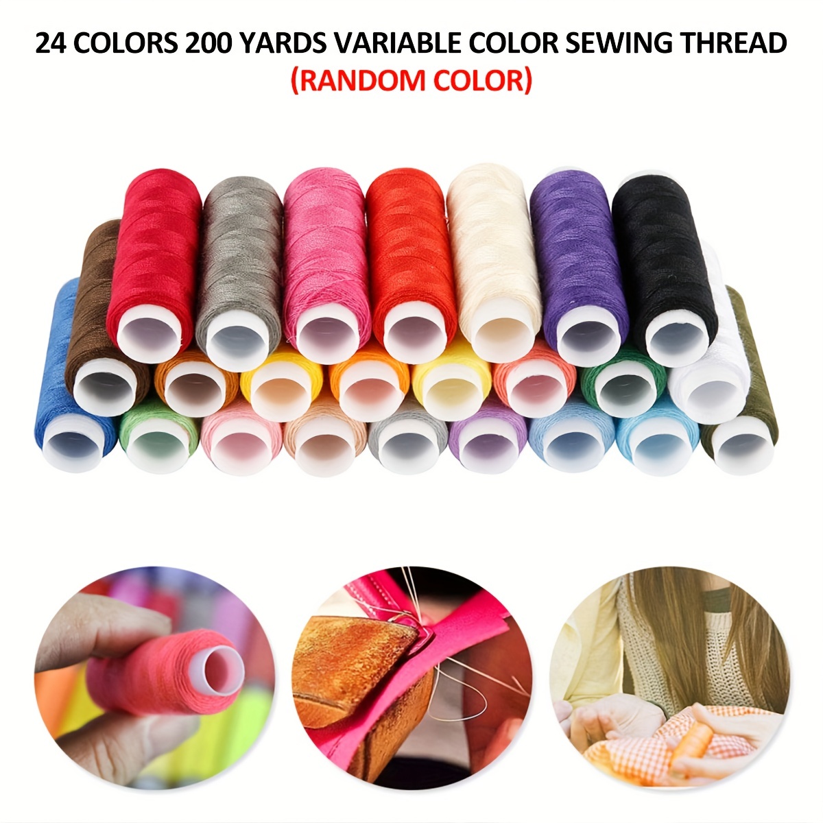 All Purpose Sewing Thread Polyester Thread Spools for Sewing Machines and  Hand Sewing Thread Small Spools Thread Thread Yellow 200 Yards 