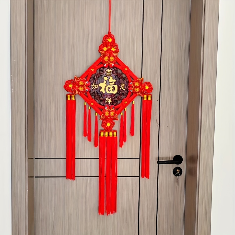 Traditional Chinese Knot Pendant Flat Flocked Pendant Used - Temu