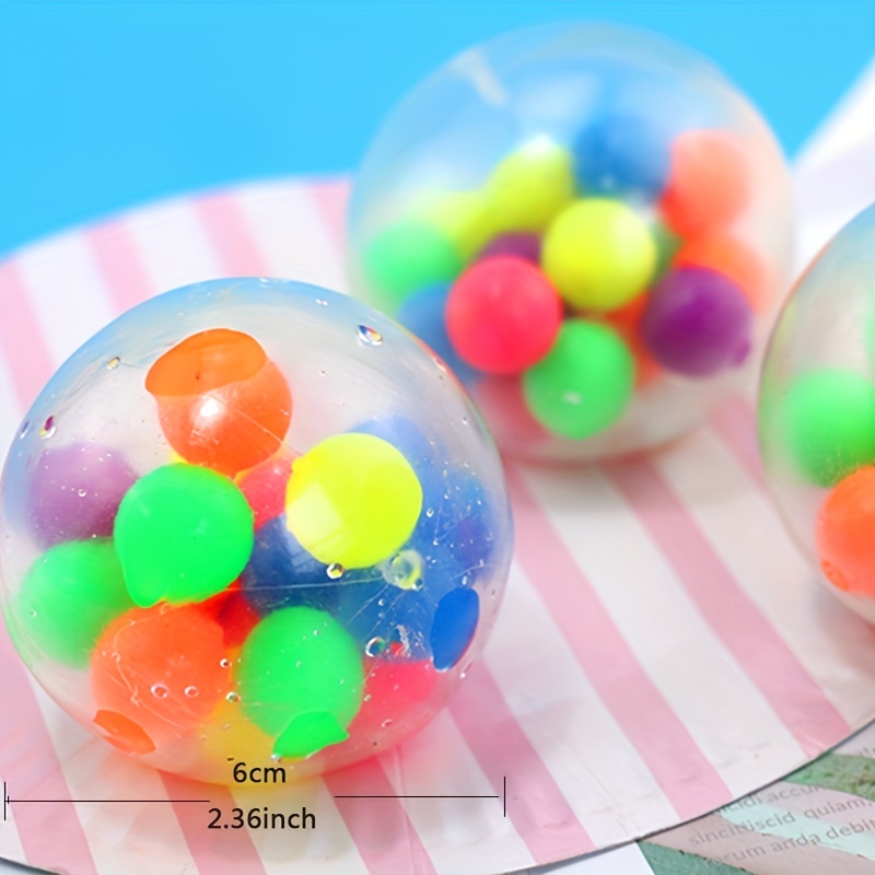 3pcs DNA Stress Balls Rainbow Squeeze Ball Toy Sensory Hand Educational  Pressure