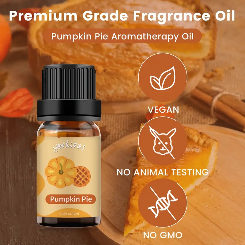 1pc 0.33oz Christmas Food Scent Oil Pumpkin Pie Fragrance Oil, Essential  Oil For Diffuser, Humidifier, Candle Making, Soap Scents, Christmas Gifts