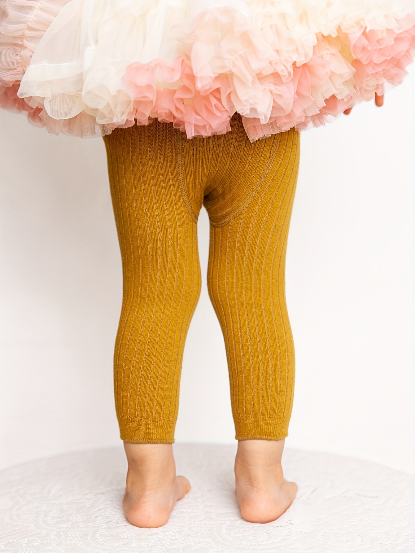 Toddler Girls Knit Leggings Toddler Footless Pantyhose - Temu