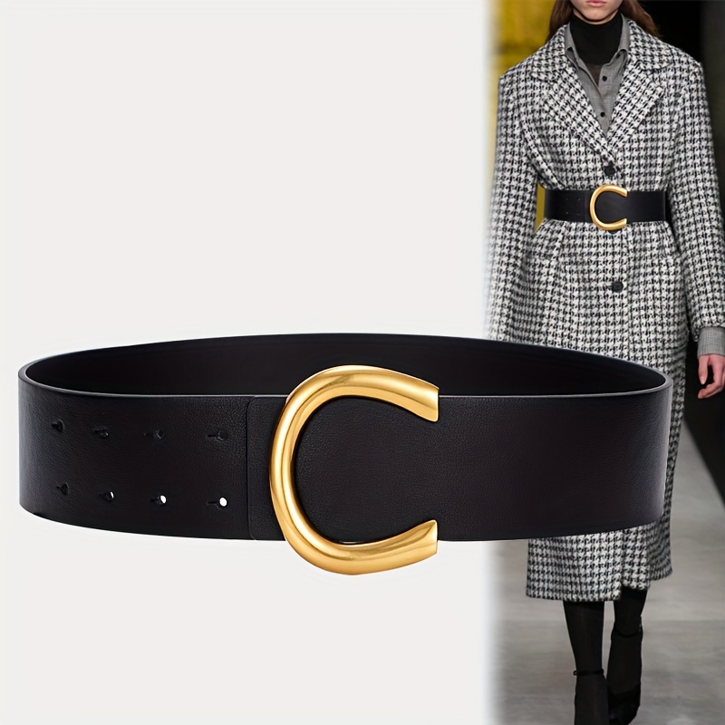 Vintage Genuine Leather Women's Belt Black Wide Belt Vintage Fashion  Outfits Retro Style Belts Vtg Zone Vtg Bands for Her Length 105cm -   Canada