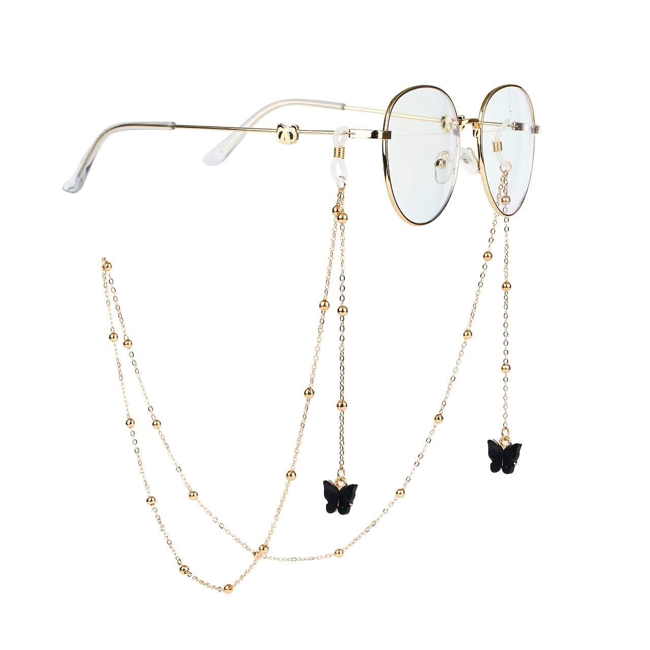 Butterfly Beads Glasses Chain Mask Holder
