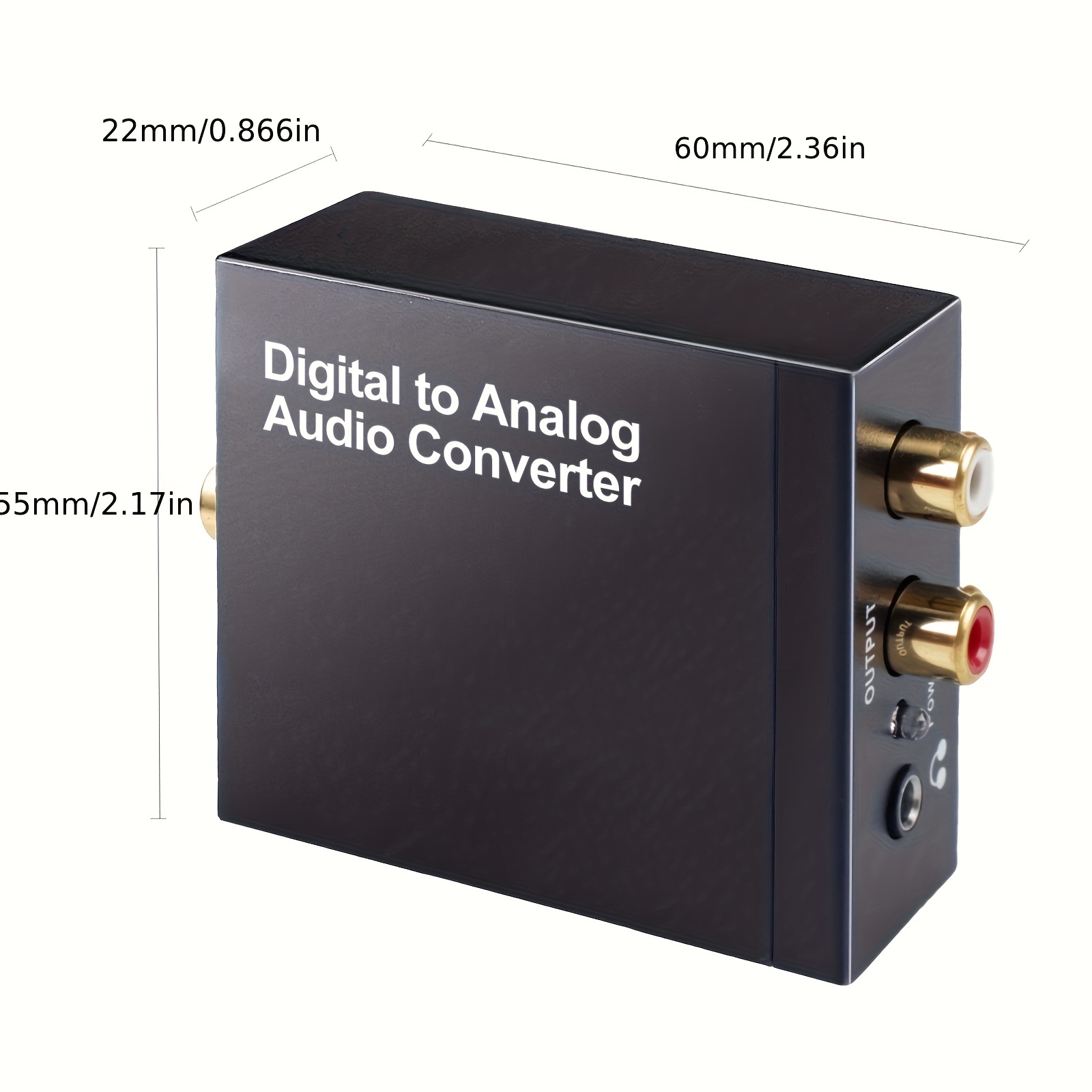 Adaptador de audio digital óptico a R/L analógico+óptico a RCA 3.5 Jack