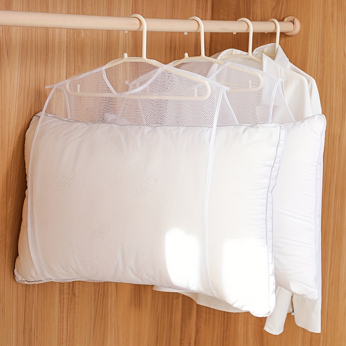 1pc Windproof Pillow Drying Net, Is Used For Drying Clothes, Socks,  Pillows, Dolls, Large Items, And Other, Household Drying Bags For Outside  Balcony