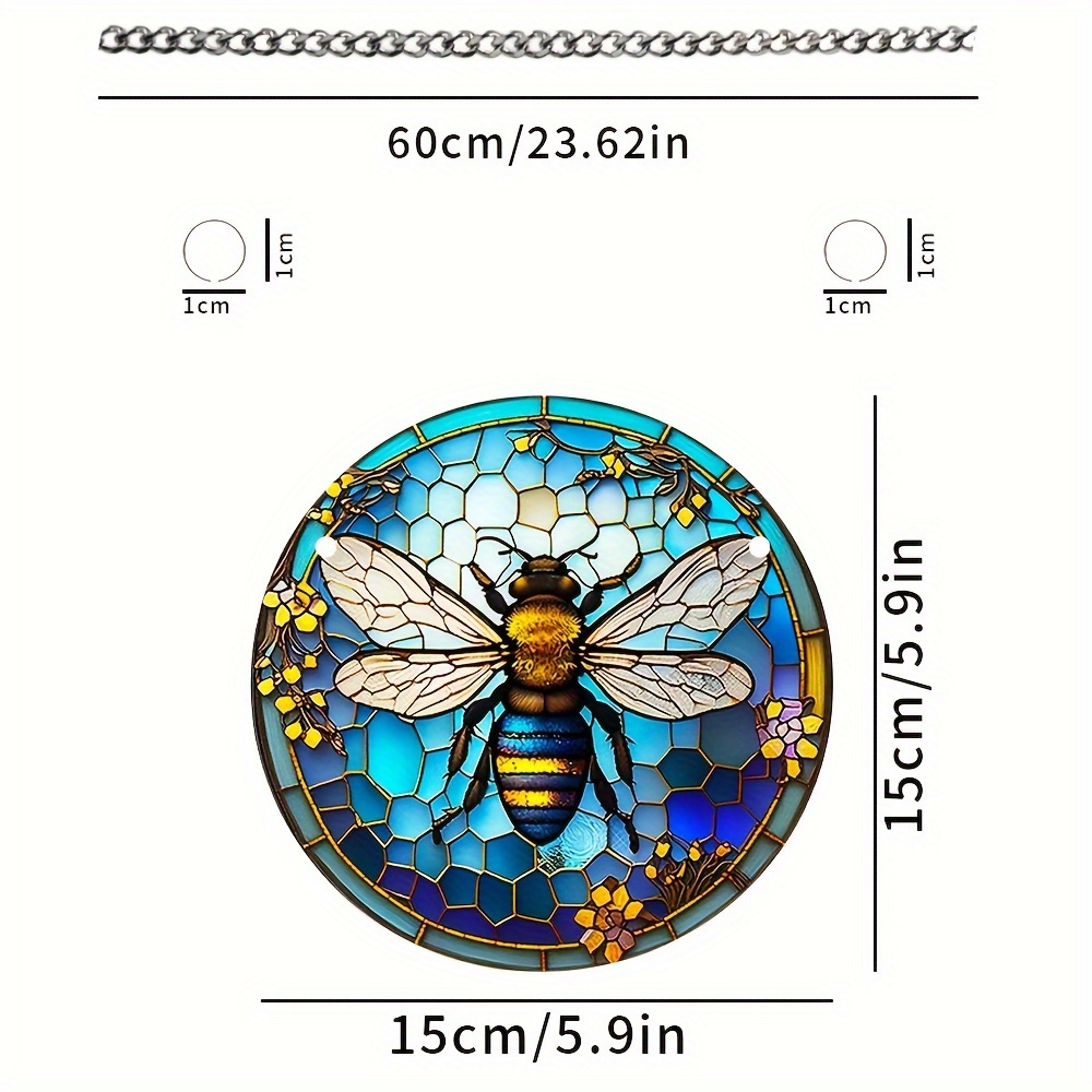 Bee Honeybee Vintage Bee Acrylic Window Decor/ Car Ornament