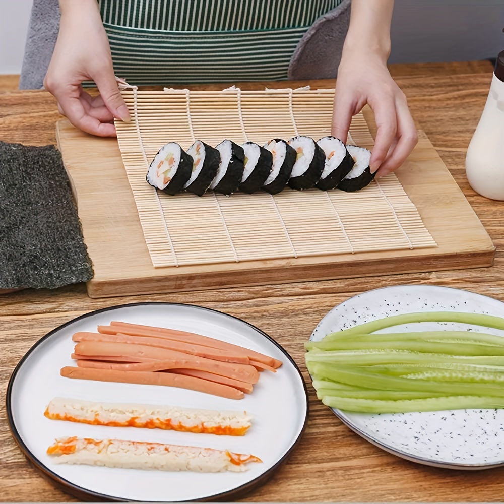 Sushi Making Kit - 2 Bamboo Sushi Rolling Mats, 5 Pairs Chopsticks