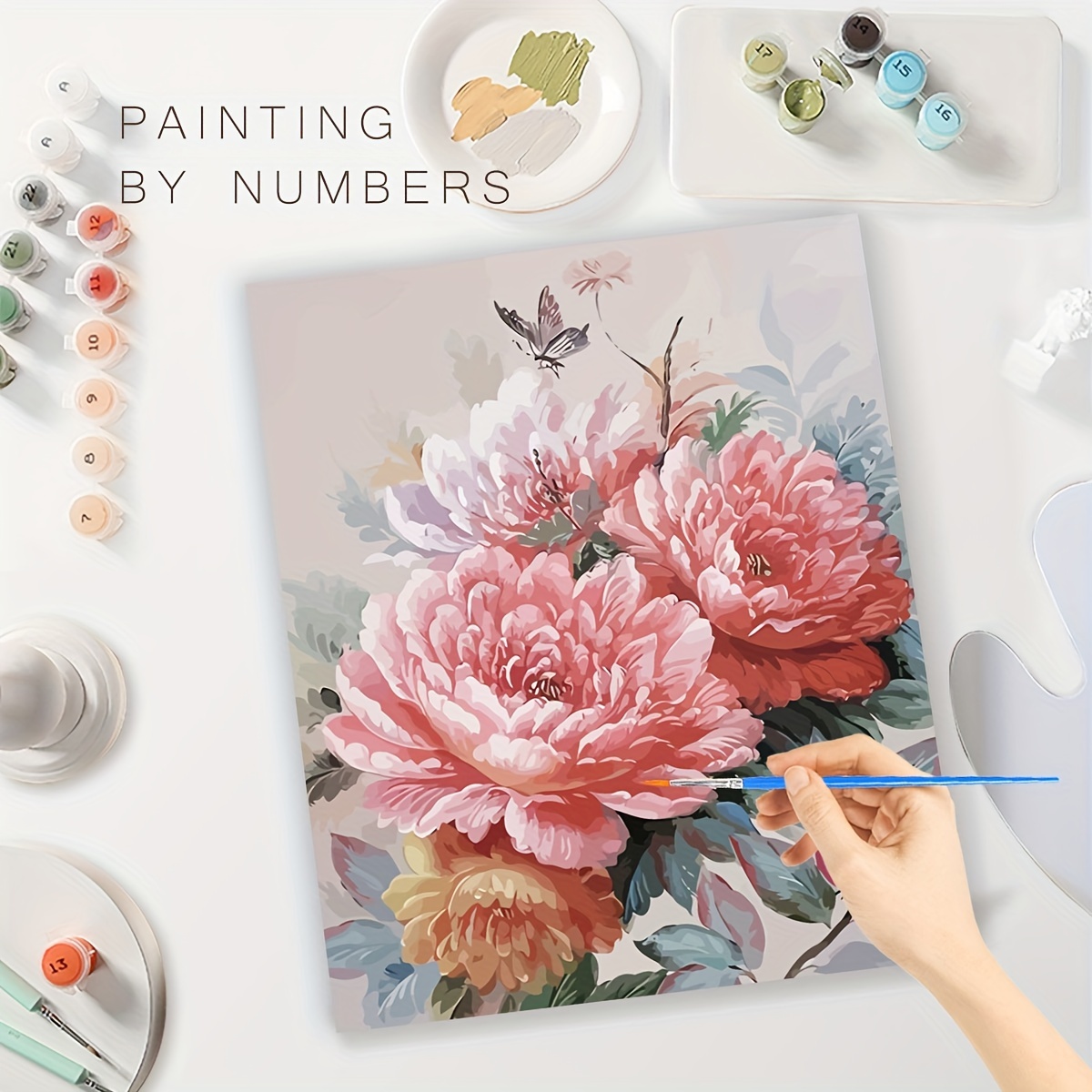 CHENISTORY dipinti fai da te con i numeri kit pittura acrilica con i numeri  per adulti fiori su tela moderna decorazione della casa da parete Gfit -  AliExpress