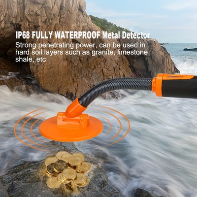 1pc Waterproof Handheld Metal Detector LCD Display Detection Signal Three Detect Modes For Different Environment 1377.95inch/115Feet Waterproof Depth Pinpointer For Adults Gift