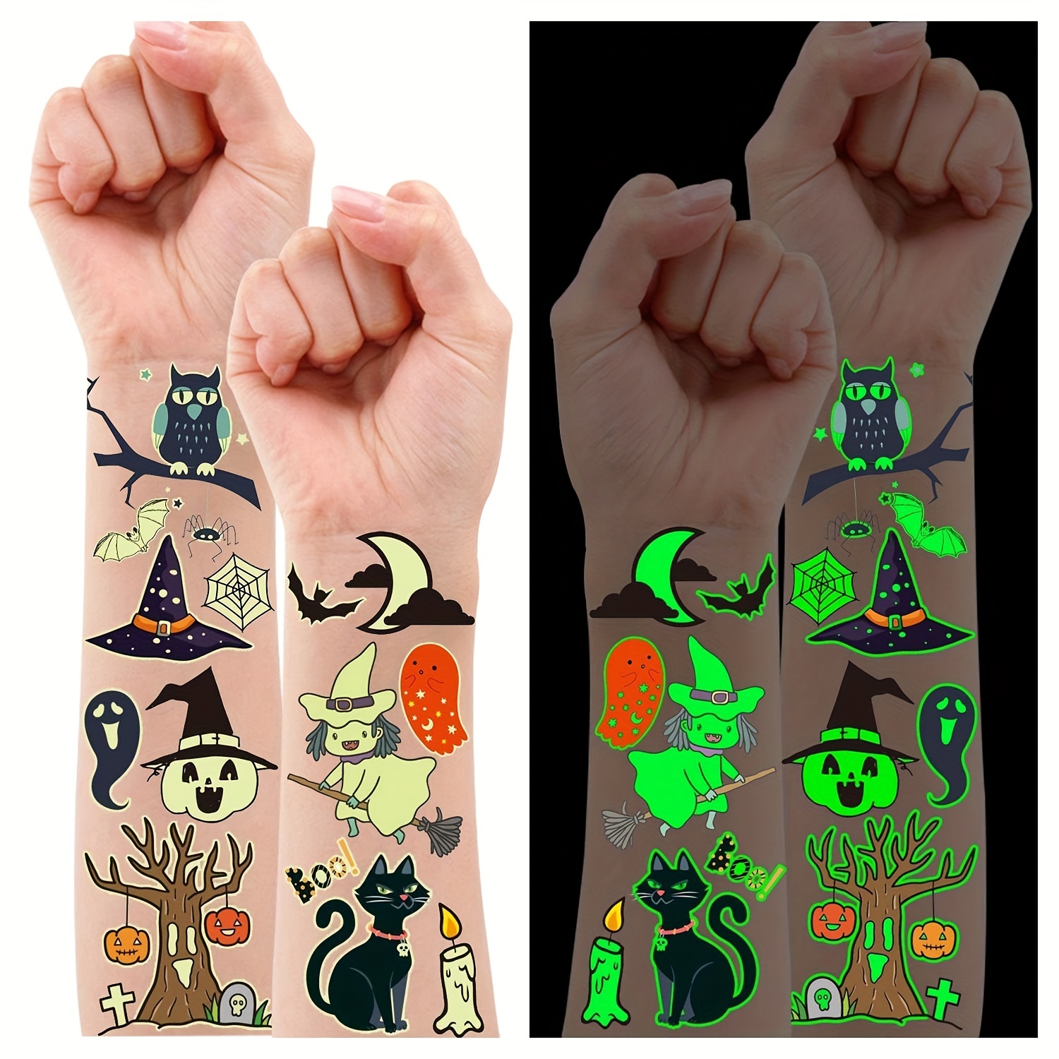 5 tatouages de petits monstres pour enfants, tatouages phosphorescents,  petits cadeaux d'anniversaire, pinata, jouets