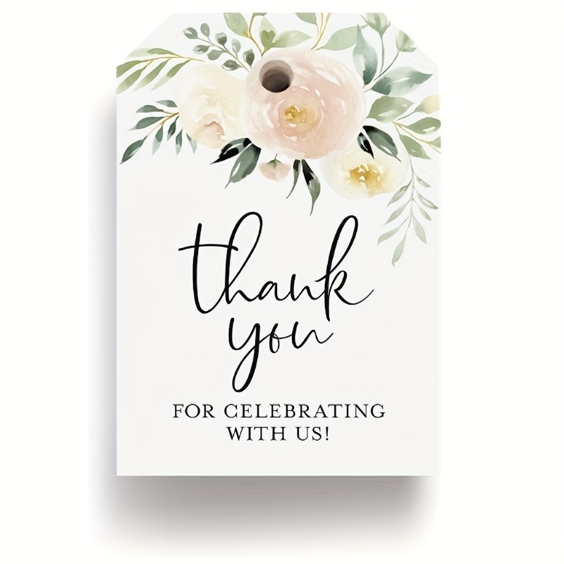 Wrapables Thank You Gift Tags for Weddings, Bridal & Baby Showers
