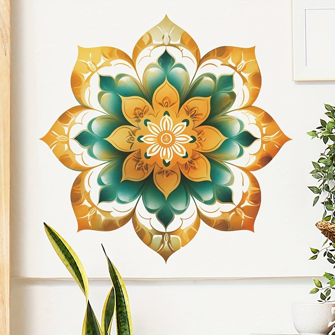 Colorful Mandala Flower Wall Stickers - 3D Wall Stickers  Mandala on wall,  Mandala wall decor, Flower wall stickers