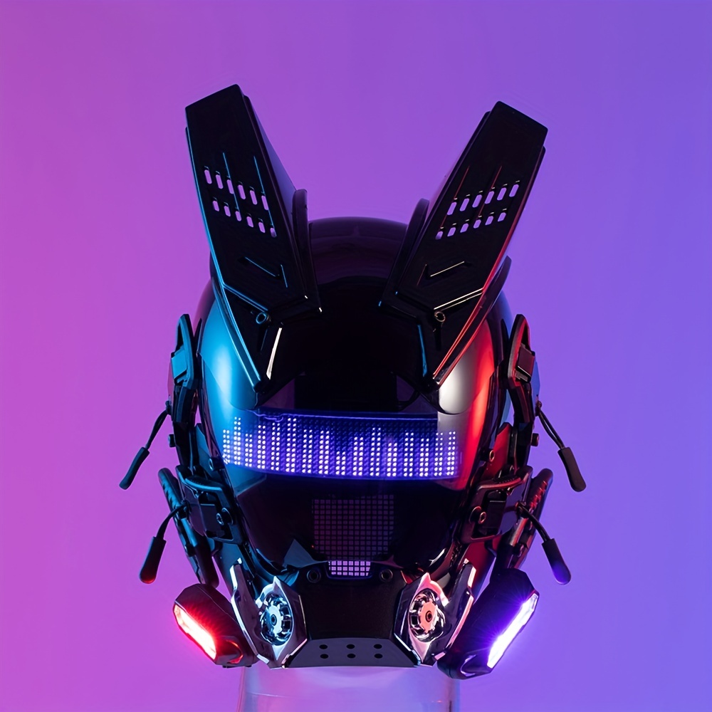 Masque Cyberpunk Casque futuriste de science-fiction Techwear avec visière  teintée -  France