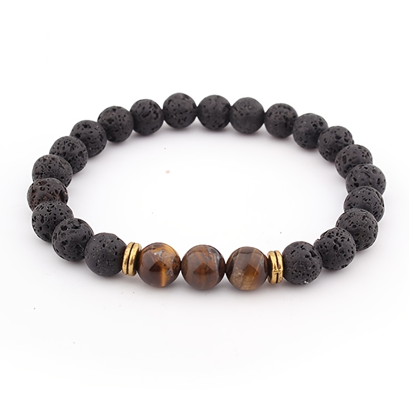 Natural Stone Volcanic Stone Braided Bracelet