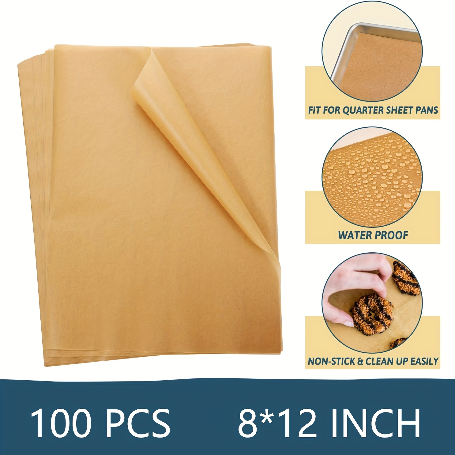 Parchment Paper Baking Sheets Precut Non stick Parchment - Temu