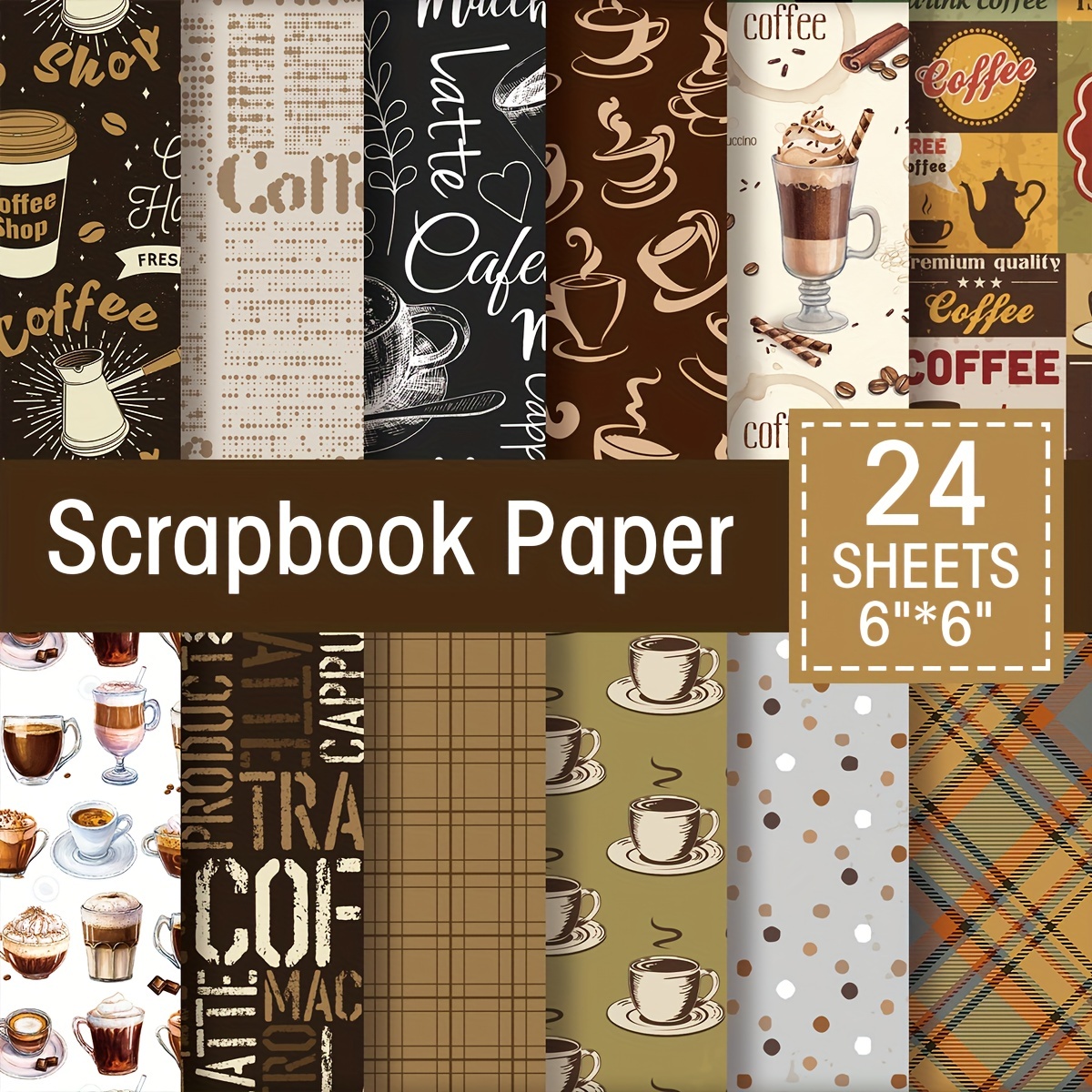 6 Inch Vintage Decorative Paper Scrapbook Paper Pad - 24 Sheets  Single-Sided Scrapbooking Paper Colorful Paper Junk Journal CardStock Paper  Pad for