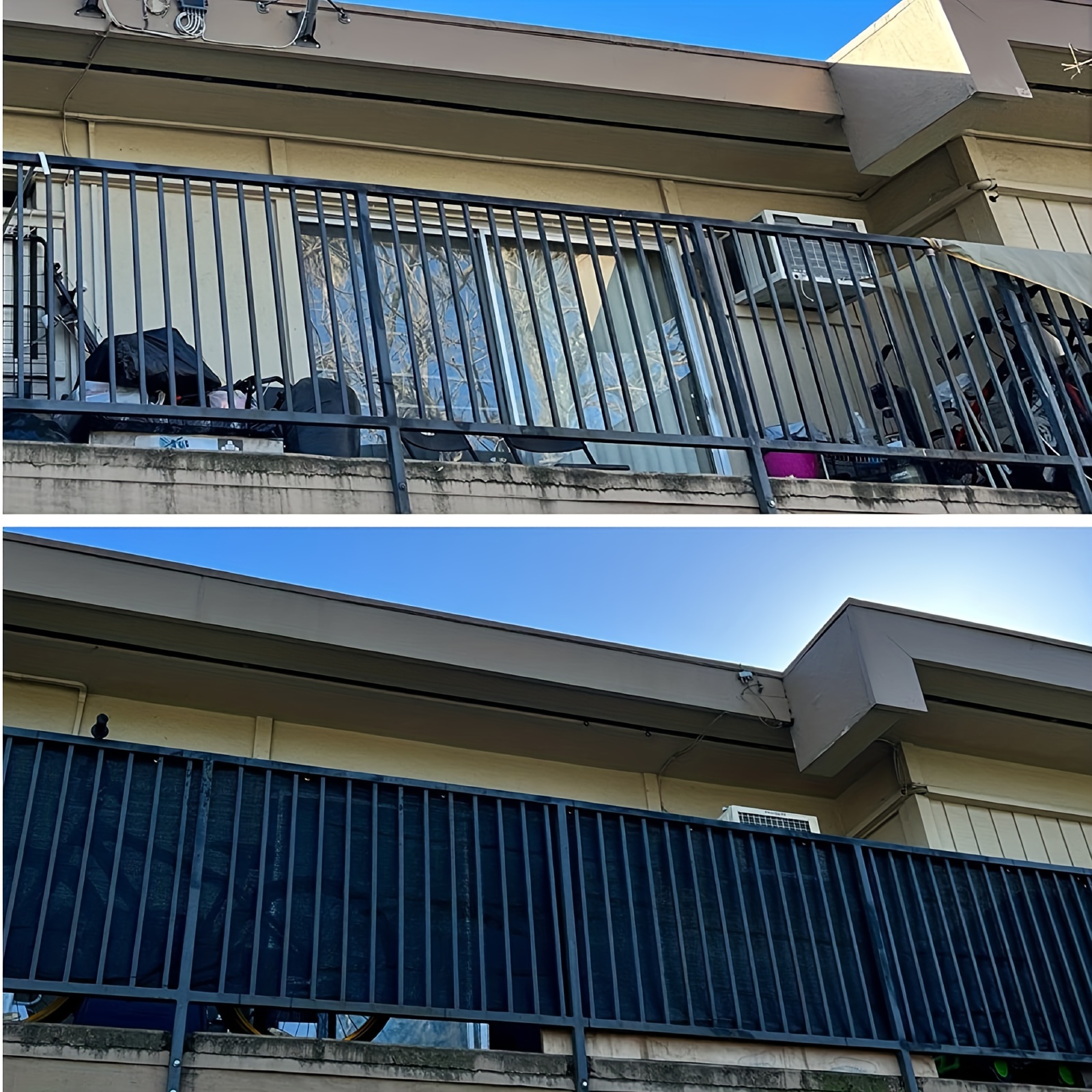 Balcony Privacy Screen Fence Apartments Railing Cover Heavy - Temu