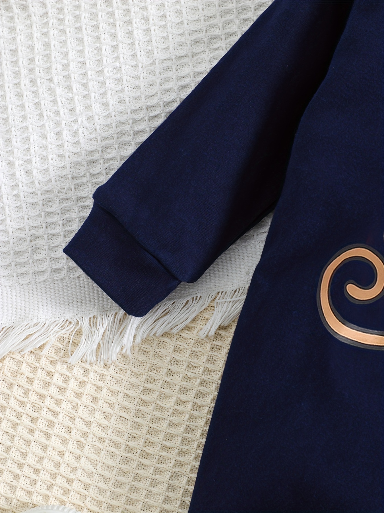 baby ape onesie søt langermet romper med trykknapp marineblå