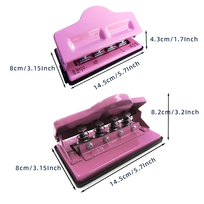 6Hole Adjustable Puncher Paper Cutter Punch for A7 A6 A5 B5 DIY