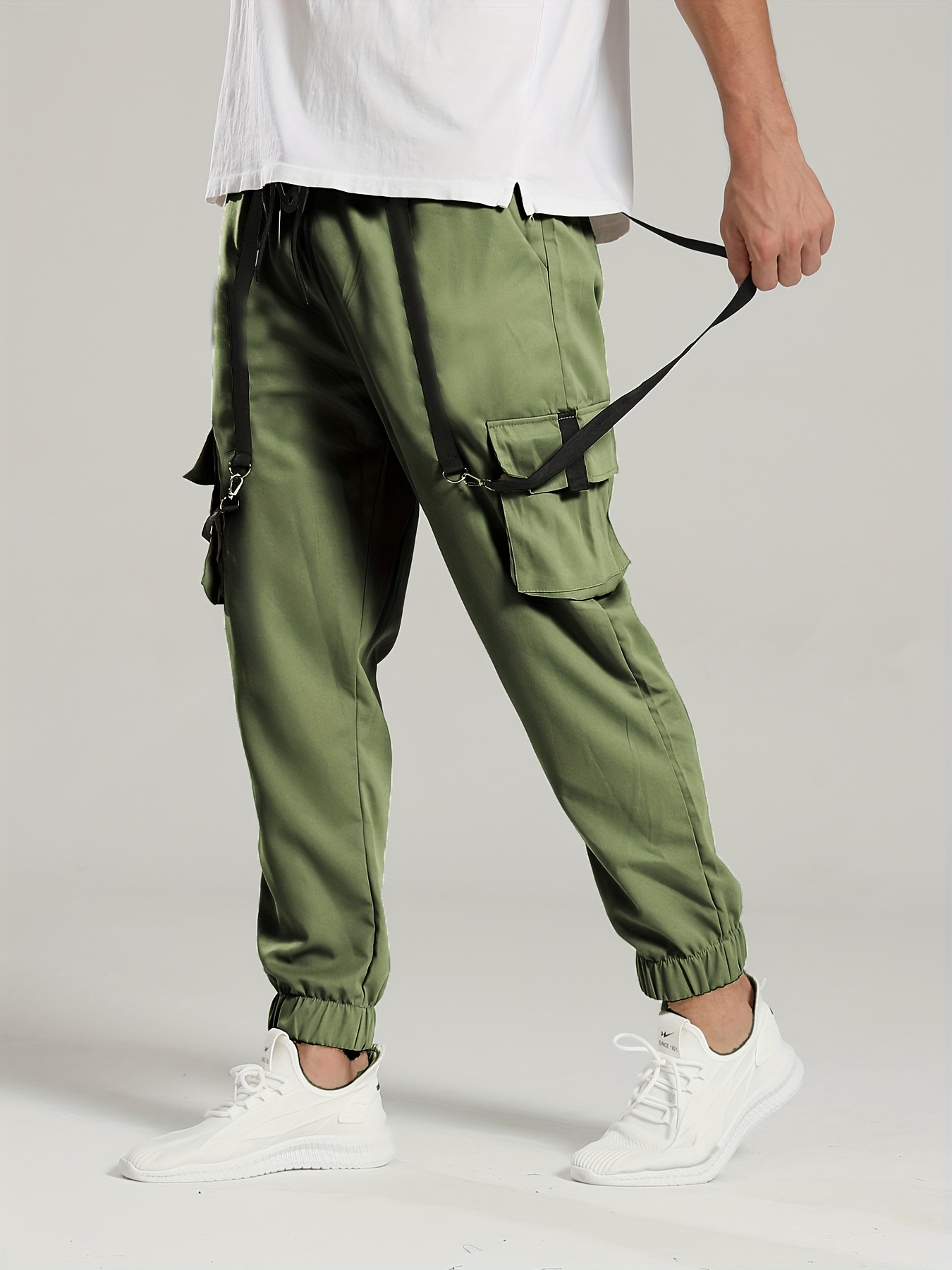 Pantalones Cargo Talla Hombre Pantalones Cargo Verde - Temu