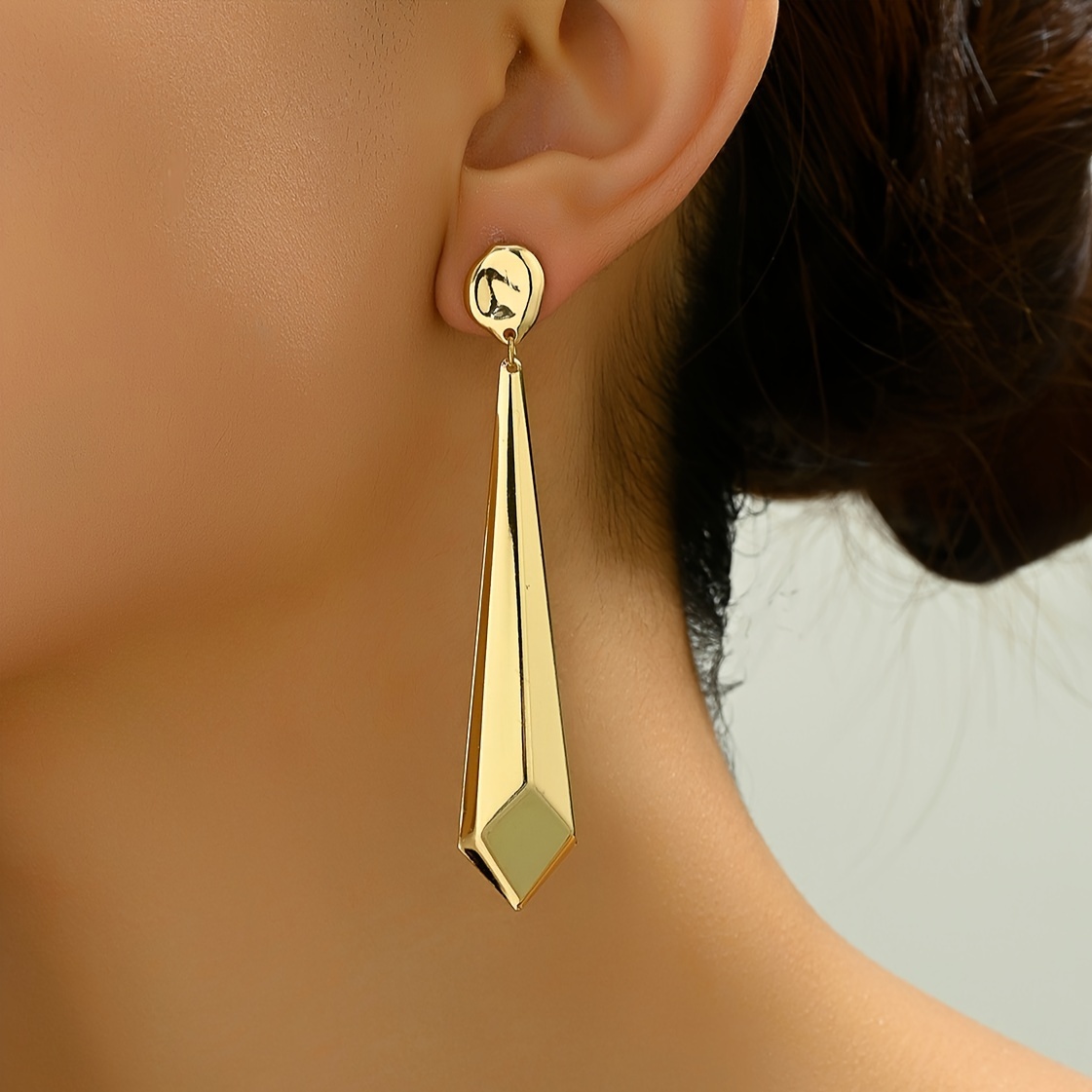 1 Pair Stylish Gothic Long Drop Earrings Shape Alloy Dangle Earrings Banquet Party Jewelry Ear Ornaments For Women