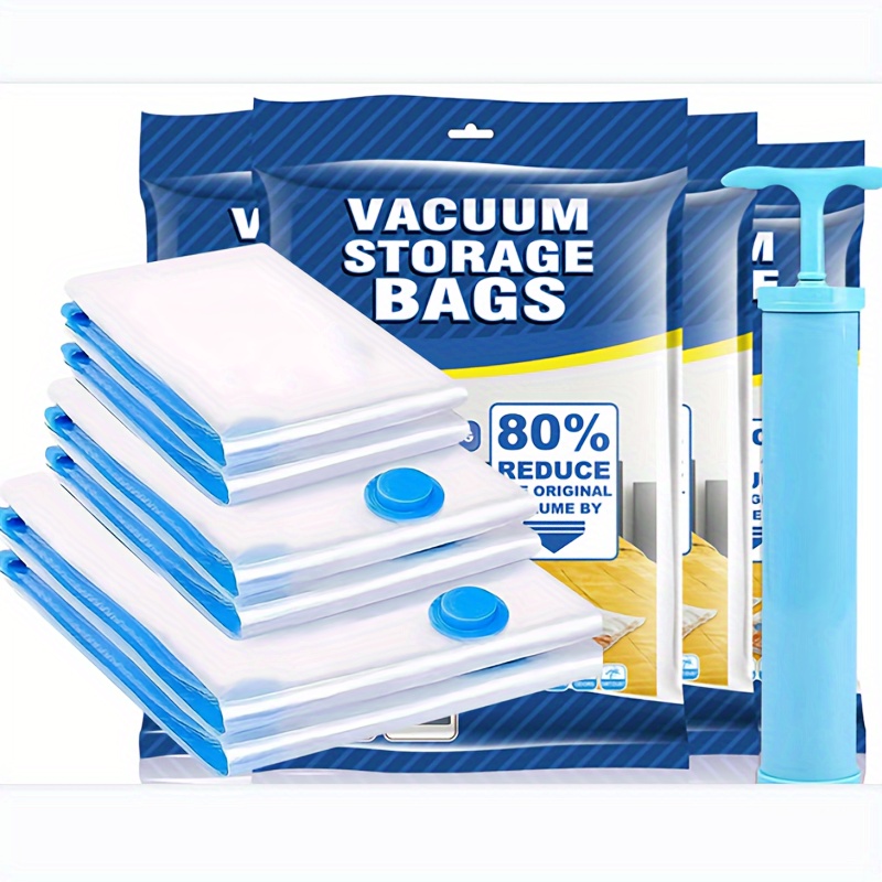 Space saving Vacuum Storage Bags With Hand Pump For Bedroom - Temu