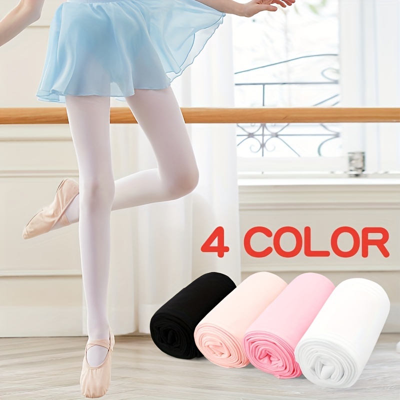 Daydance White Dance Tights Girls Transition Tights for Ballet 60D, 2 Pairs  