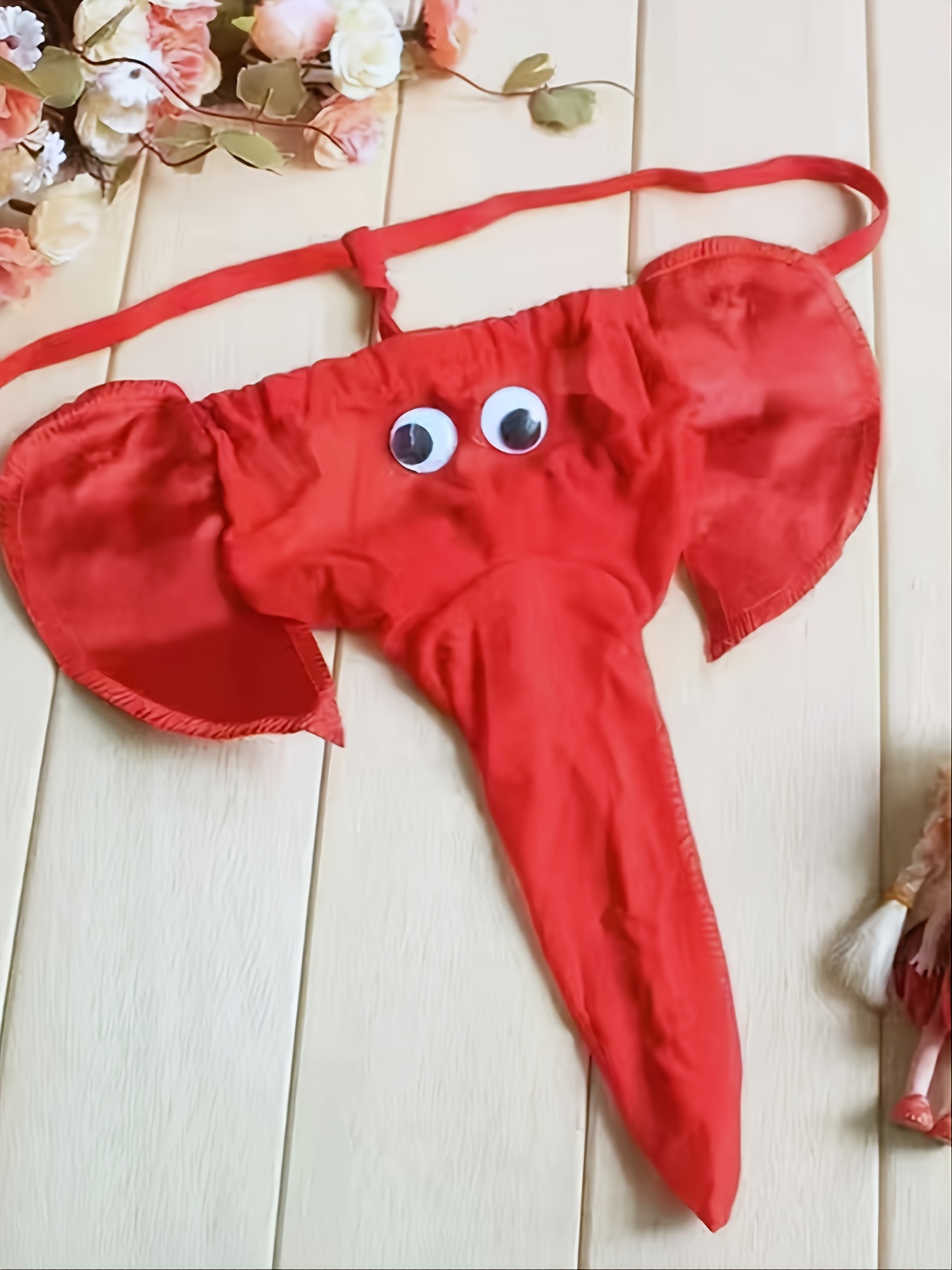 2pcs Men's Funny Elephant Nose Thong T-Back Underwear for Valentine's Day