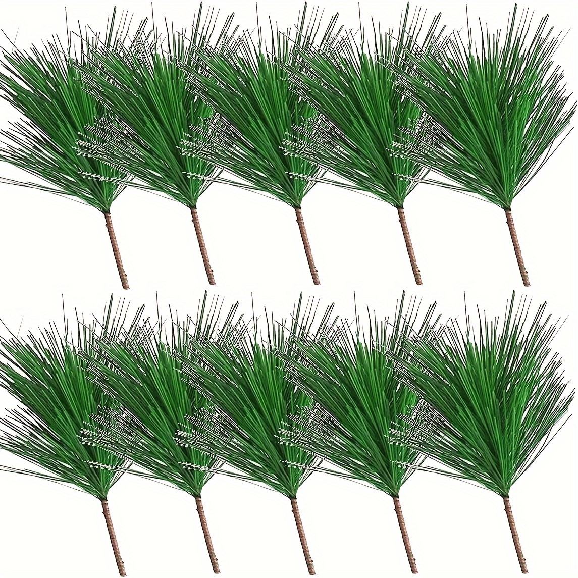 Artificial Green Pine Needles Branches Small Pine Twigs Stems