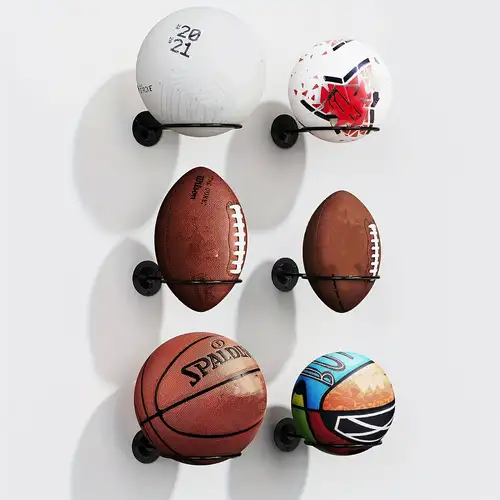 Griffes de balle, support de basket-ball mural Soccer, football,  volley-ball sports Stockage de ballon Rack d'affichage Gain d'espace pour  les jeunes enfants