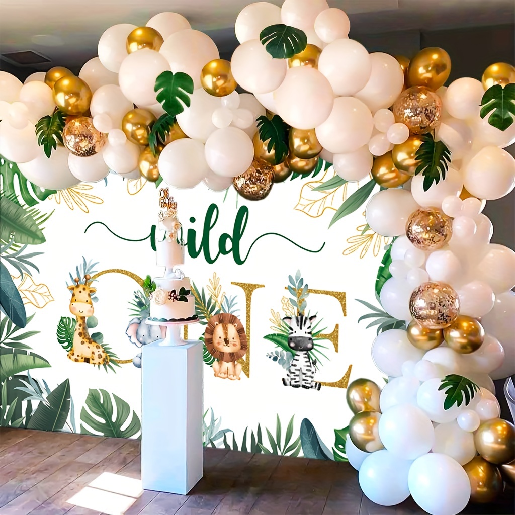 Safari First Birthday Decor, Jungle Highchair Banner