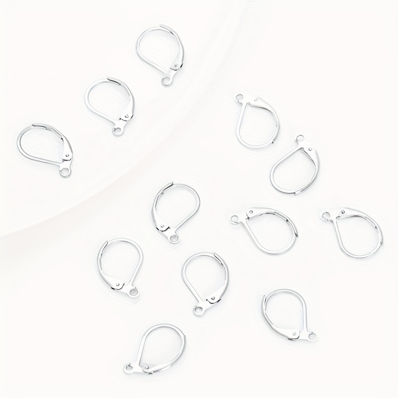 Silvery Jewelry Earring Bail Clasps Earrings Making Material - Temu