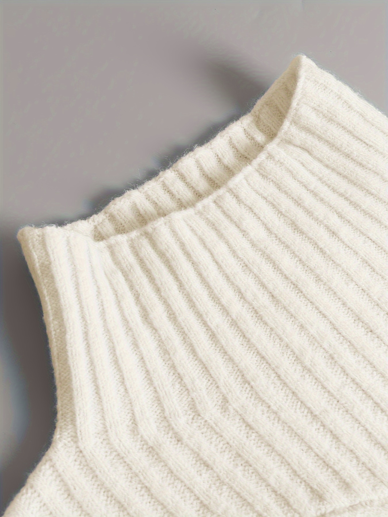 Mock Neck Sleeveless Oversized Sweater