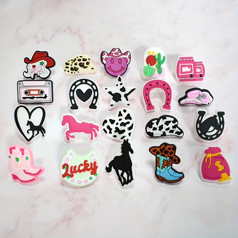 20PCS/set Cowgirl Straw Charms Toppers Decorations Pink Cow Girl Straw  Cover Accessories Cow Girl Party Straw Toppers Decorations Cute Aesthetic  Stuff