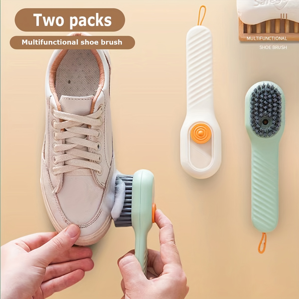 2 Pack Laundry Brush Shoe Cleaning Brush Scrub Brush For - Temu