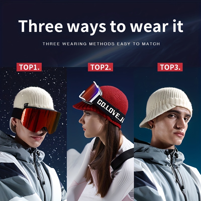 Ski Hats Men Women Autumn Winter Glasses Knitted Hats - Temu Canada