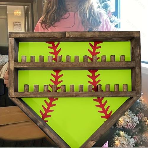 baseball softball display stand wooden display case display stand decorations item display stand