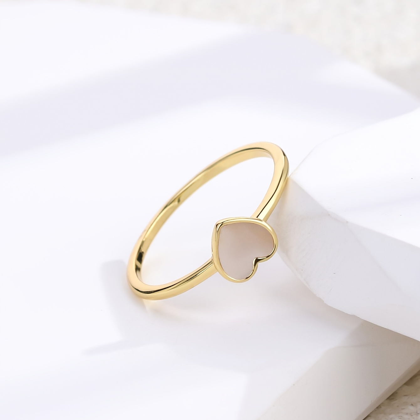 14K Gold Clover Ring, Minimal Stackable Ring, Four Leaf Clover, Luck,  Mother's Day, Birthday Gift, Simple Gold Ring, Gift for Her, Rose Gold