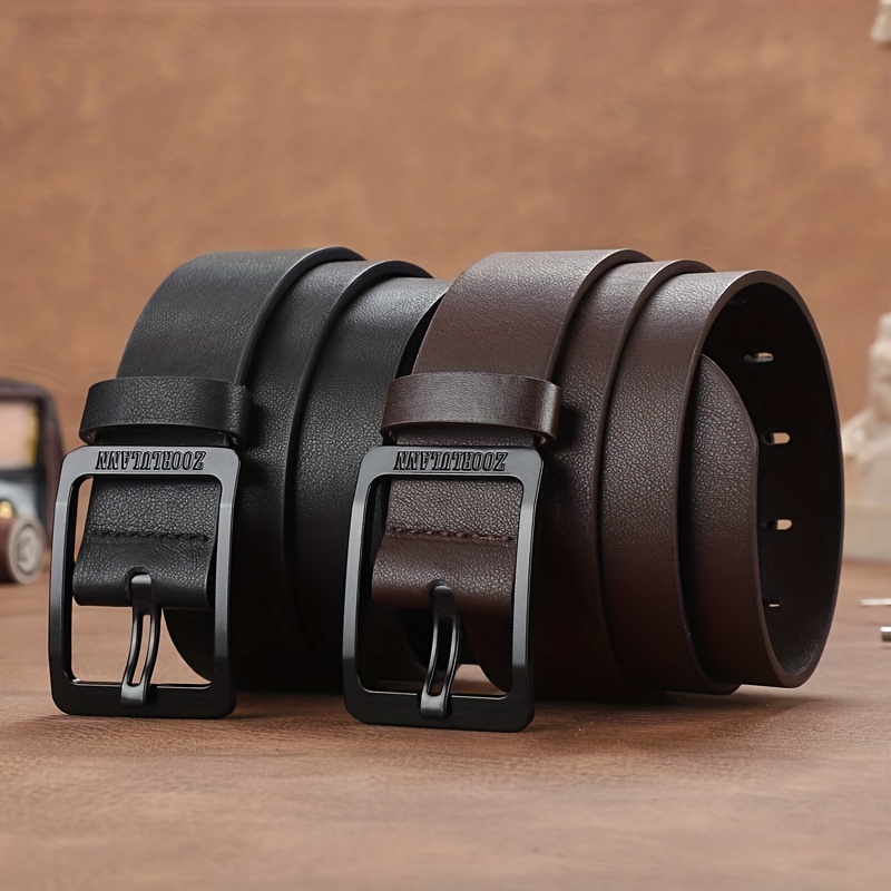 New Retro Smooth Buckle Belt Men's Oversized Leather Pure Cowhide Letter  Belt Designer Belts Men High Quality