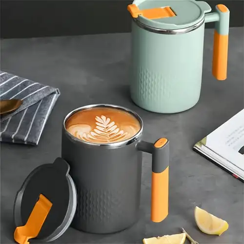 1pc Coffee Mug With Handle Insulated Egg Shape Stainless Steel Travel Mug  Double Wall Vacuum Reusable Coffee Cup With Lid Camping Cup Mugs 12 Oz, Shop The Latest Trends