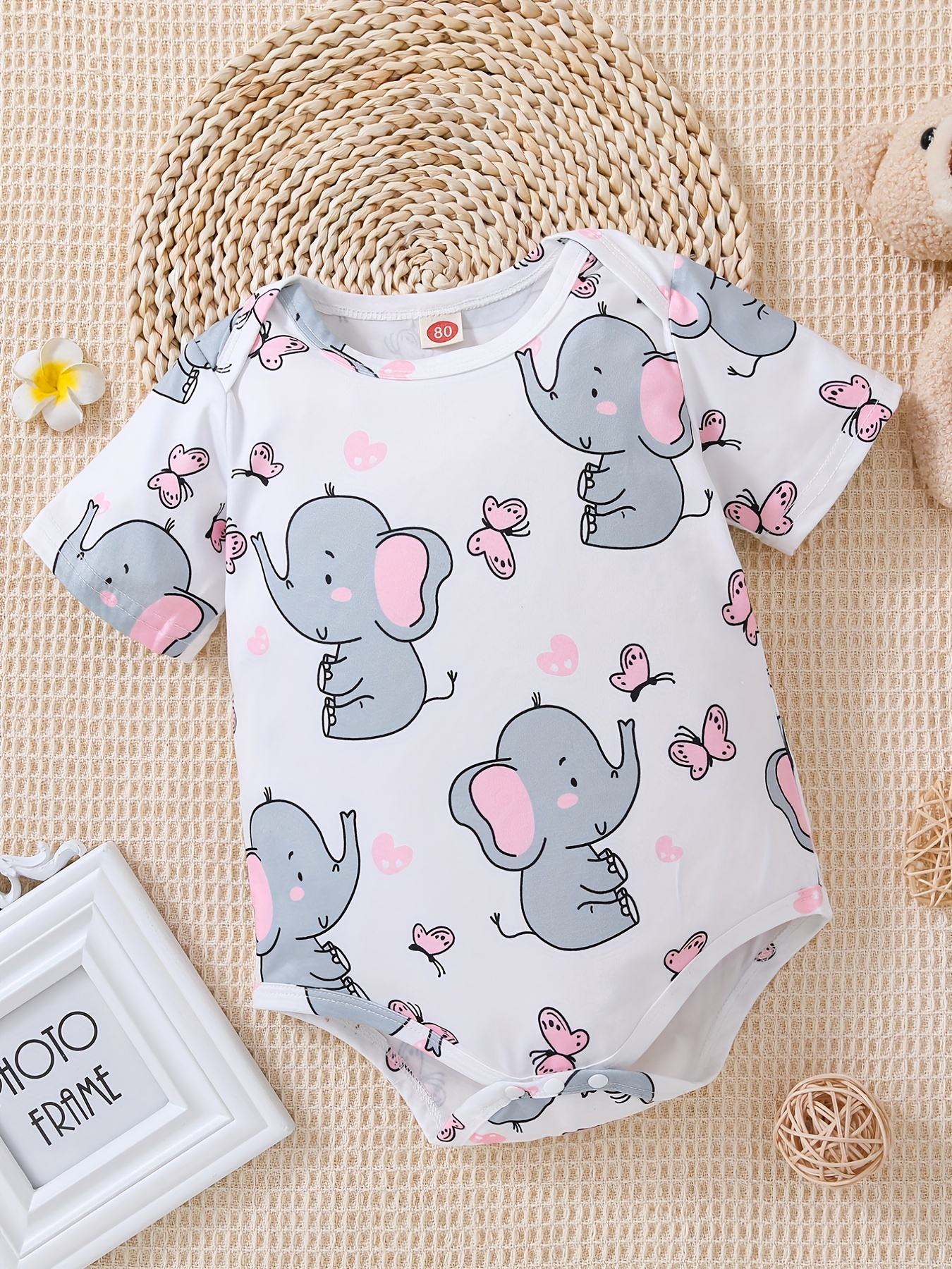 Conjunto de ropa infantil para bebé y niña, mangas con volantes, mameluco  acanalado, pantalones florales, ropa de bebé niña 0-24 (rosa, 0-3 meses)