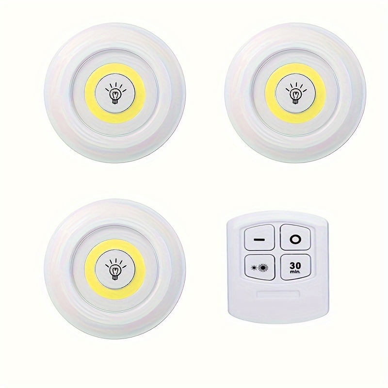 WILLED Luz LED Armario Recargable USB con Control Remoto, 3 Color Luces  Vitrinas LED, Foco led Inalámbricas, Respetuoso con el Medio Ambiente, Luz  Nocturna con Función de Temporización (paquete de 6) 