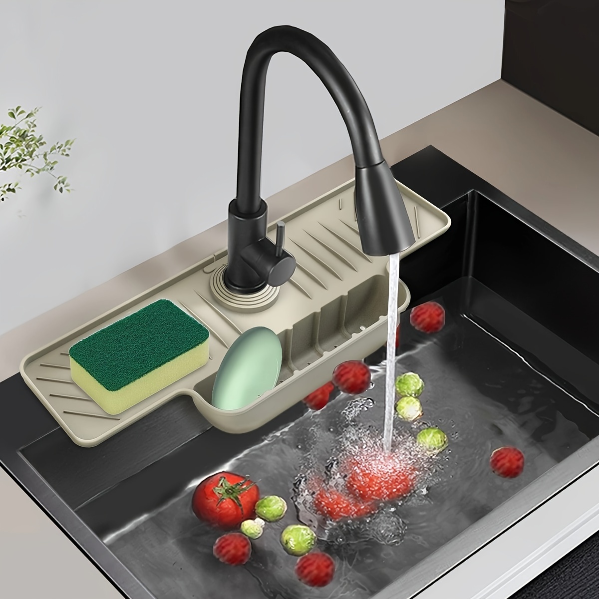 Silicone Faucet Drain Mat Kitchen Waterproof Dry Drain Pad - Temu