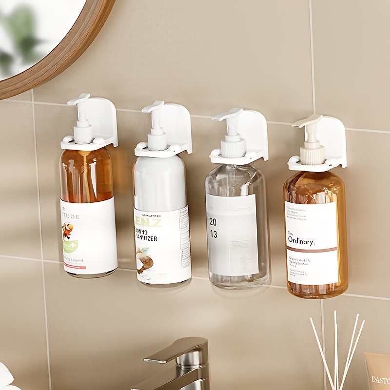 Multifunctional Round Hooks Wall Rack Shower Gel Bottle Holder