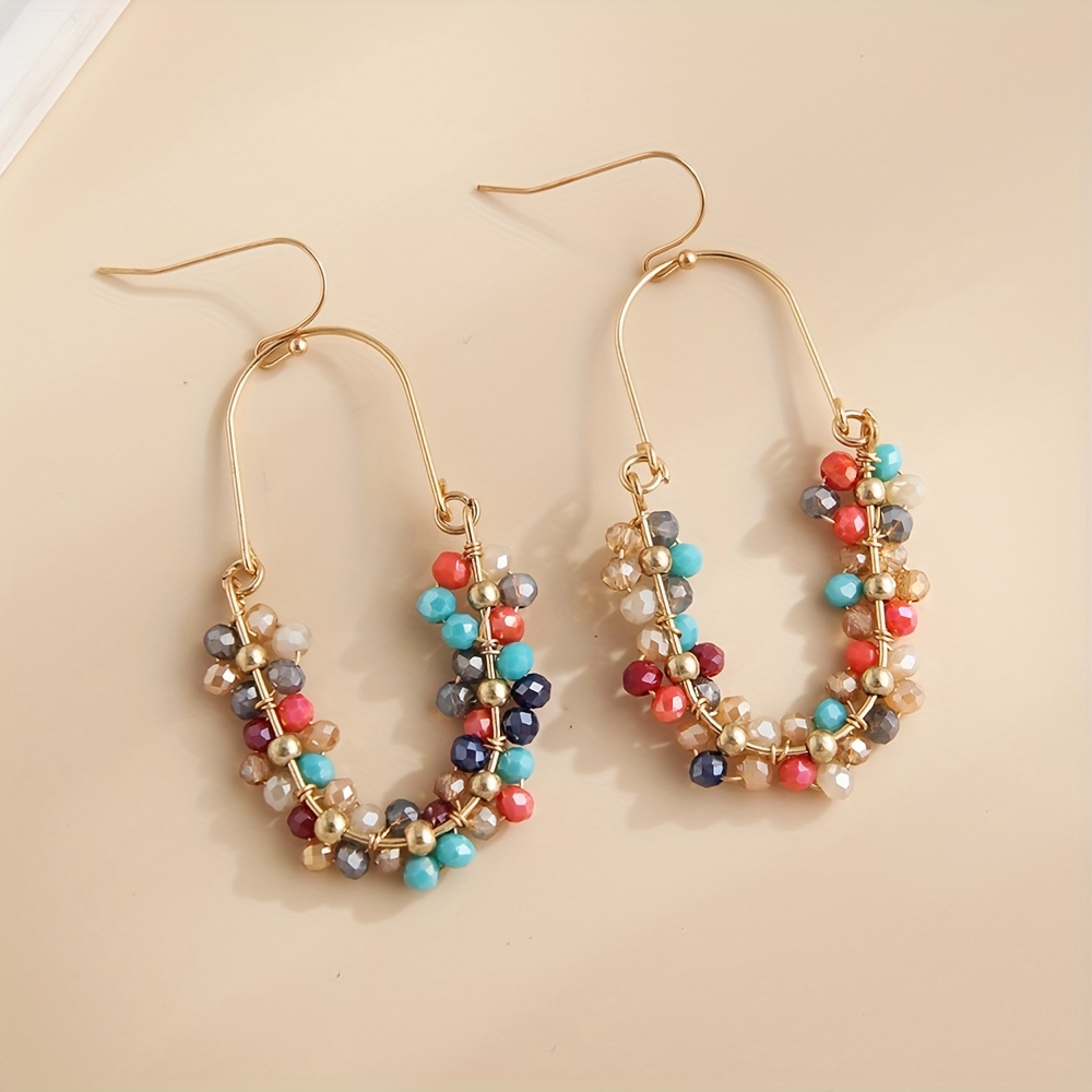 Women's Exquisite Artificial Crystal Flower Earrings, Perfect Gift