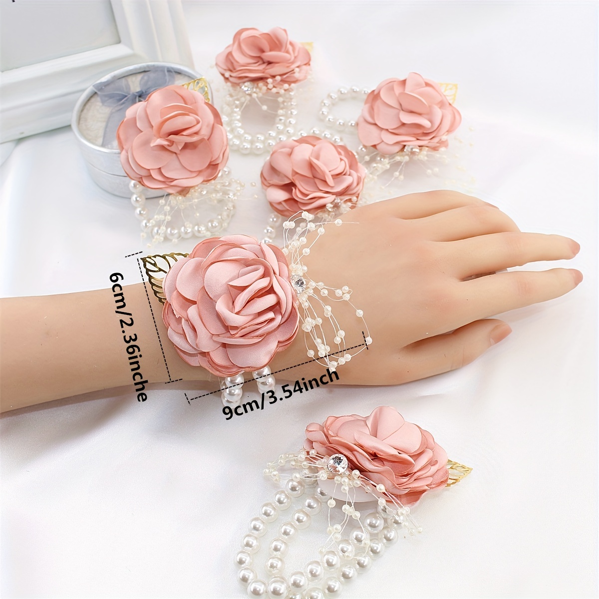 Gold Artificial Flowers Bridesmaid Artificial Silk Rose Ivory Wrist Corsage  Bracelet For Wedding Dancing Party Decor Sisters Handmade Flower From  Meiqizaoxi, $7.26