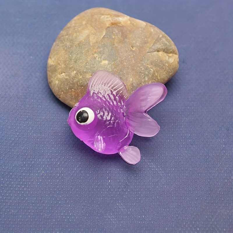 Cute Cartoon Fishing Toys Soft Rubber Goldfish Big Eyes - Temu