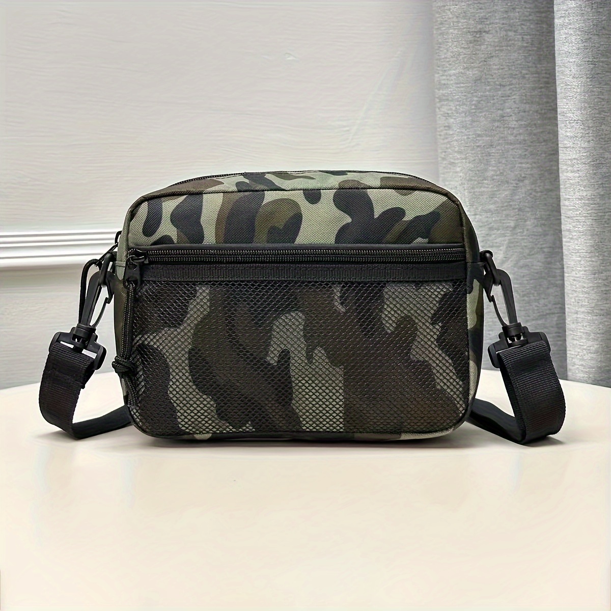 

Camouflage Color Shoulder Bag, Fashion Nylon Crossbody Bag, Outdoor Sport Mobile Phone Bag For Travelling, Hiking, Cycling